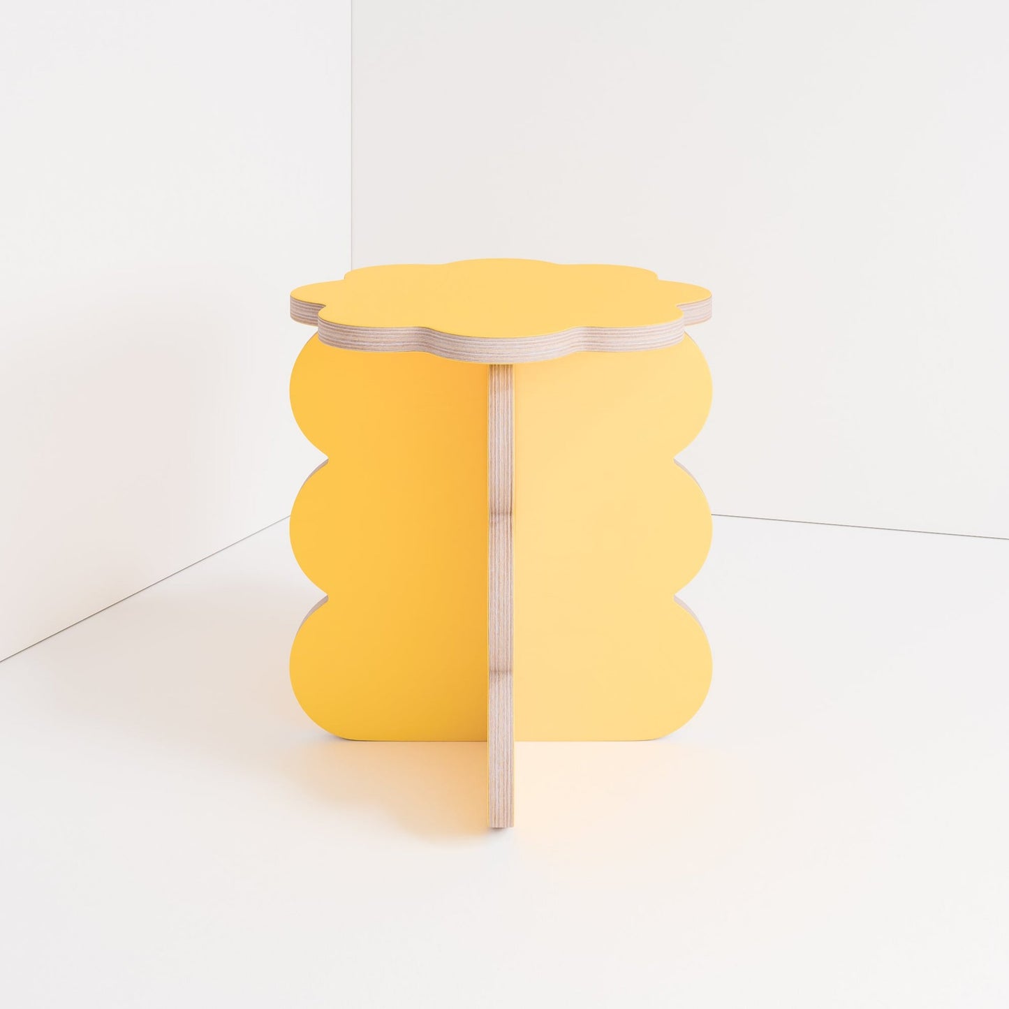 wavy chair original - moderner Beistelltisch/Hocker aus Holz