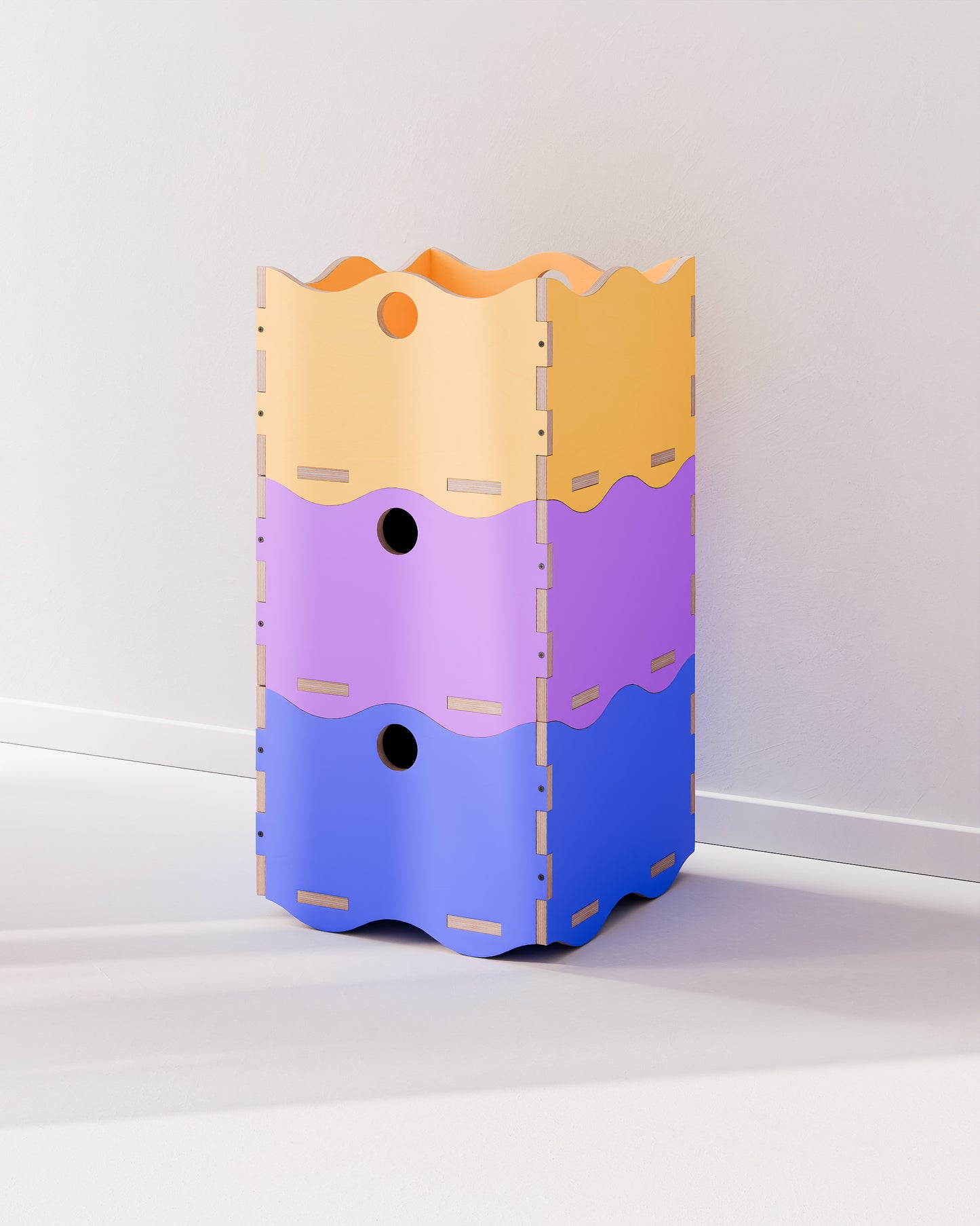 modulare Holz Box zum stapeln