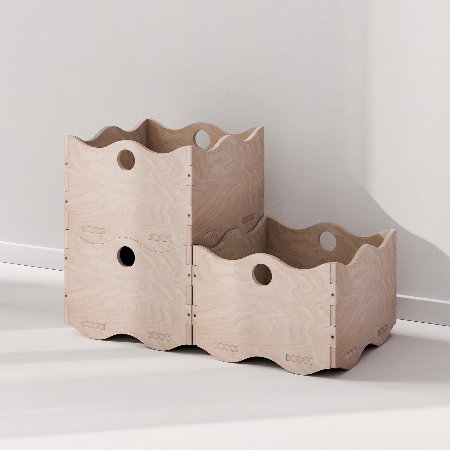 modulare Holz Box zum stapeln