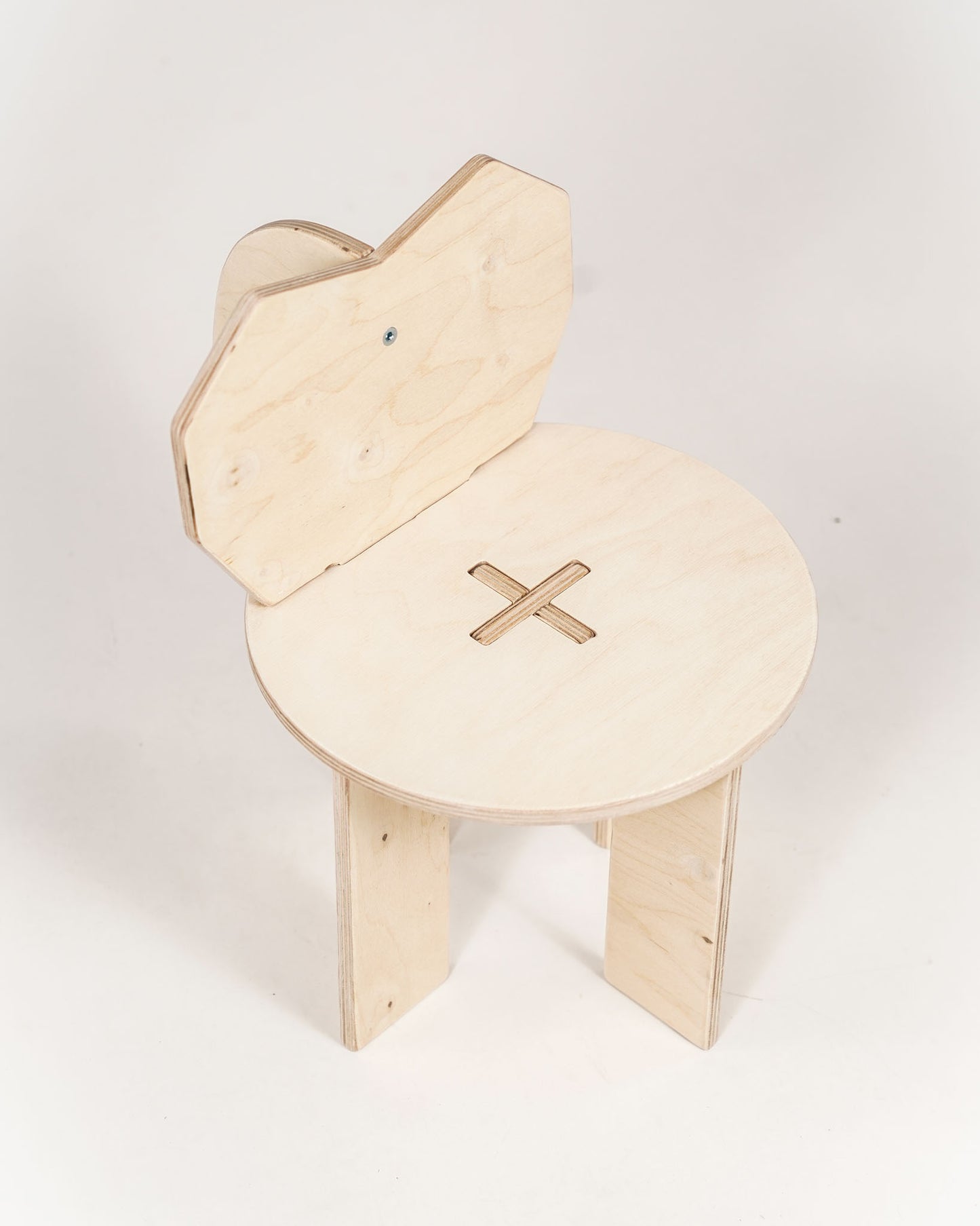 Elefanten Kinderstuhl aus Holz zum zusammenstecken