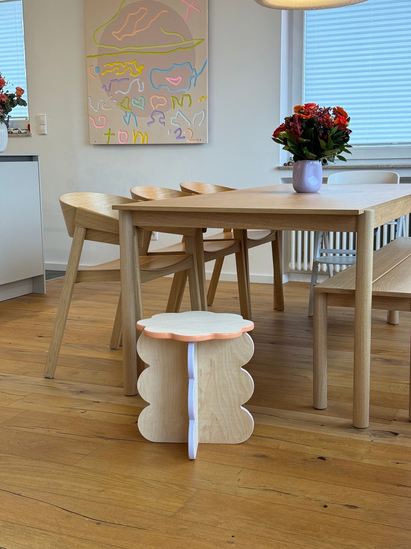 wavy Hocker/Beistelltisch aus Holz - Bauanleitung + Schnittmuster