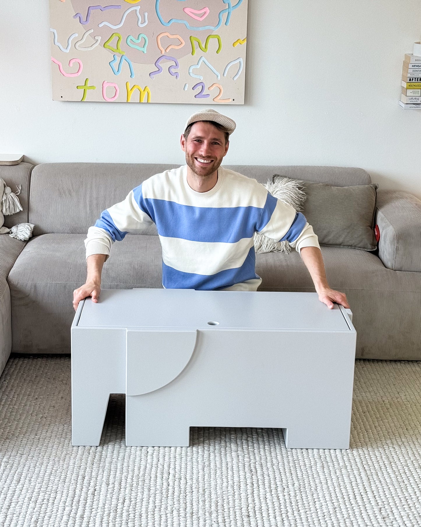 DIY Elefanten Sitzkiste - Bauanleitung + Schnittmuster